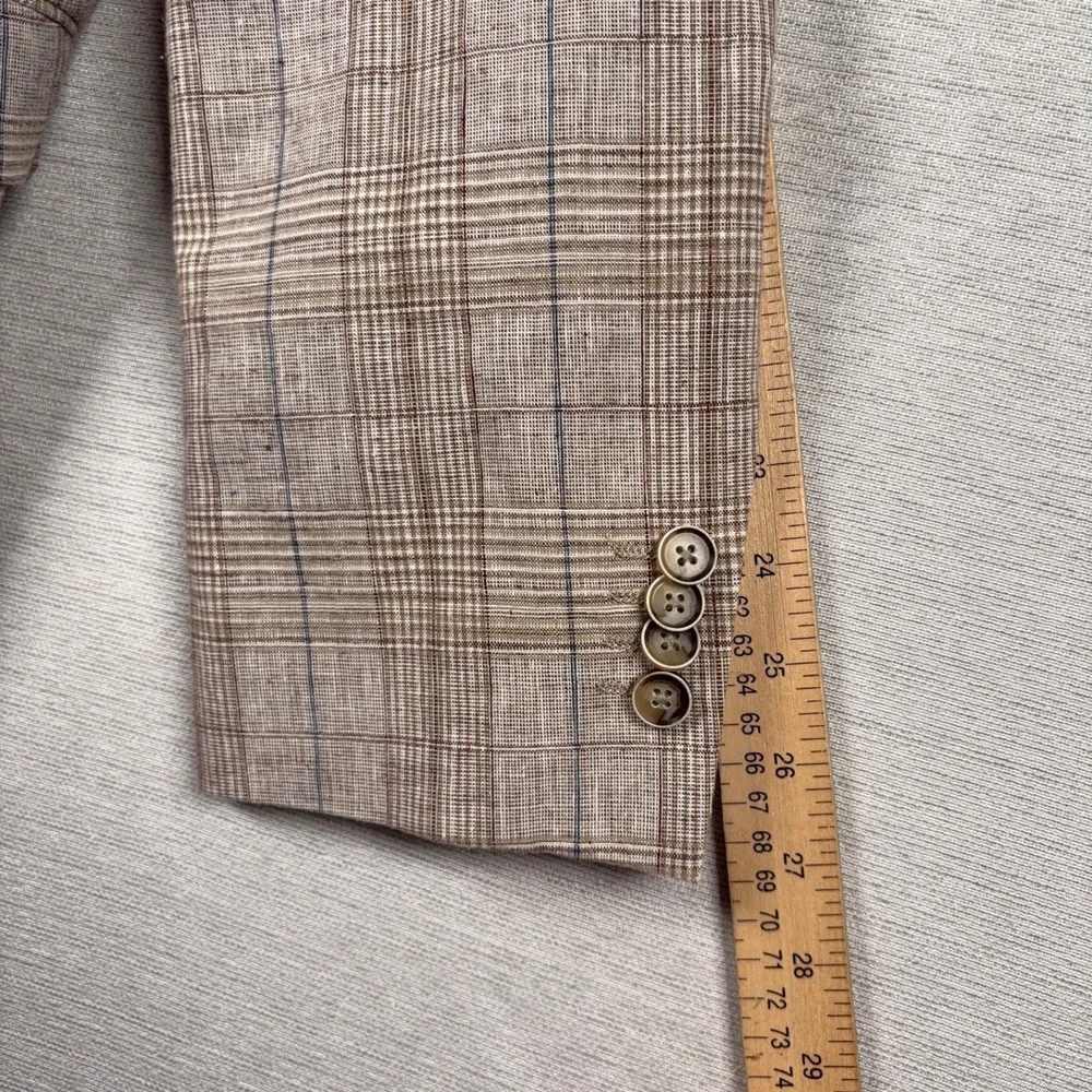 Joseph Abboud Joe Slim Fit Blazer Mens Size 46L Long Linen Cotton Blend